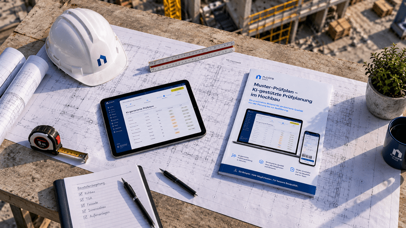 Bauteam nutzt n.core auf der Baustelle